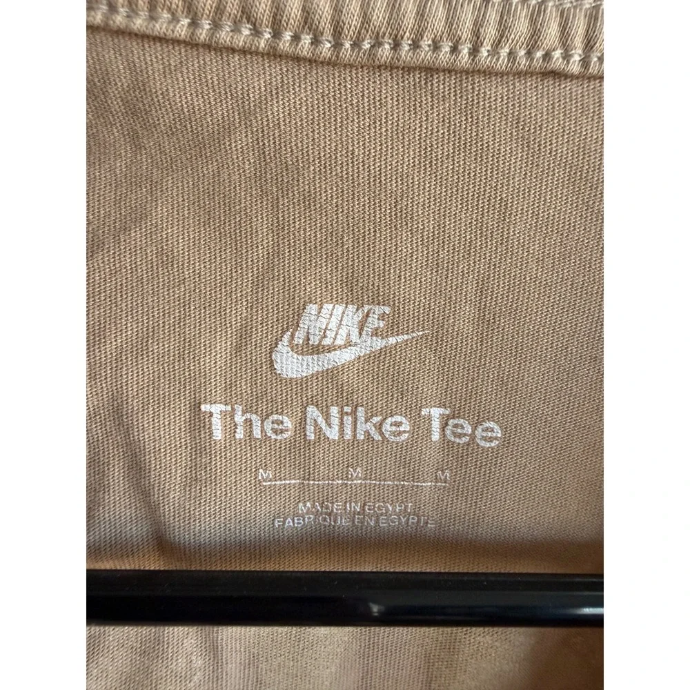 Nike Graphic Tee Tan Psychedelic Crystal Ball Surrealist Print Mens Medium